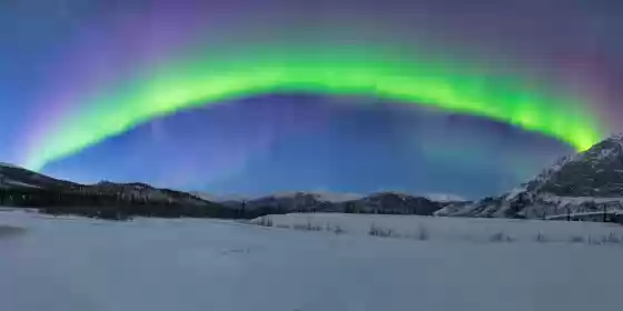 Dietrich River Panorama 2 The aurora over the Dietrich River in Northern Alaska.
