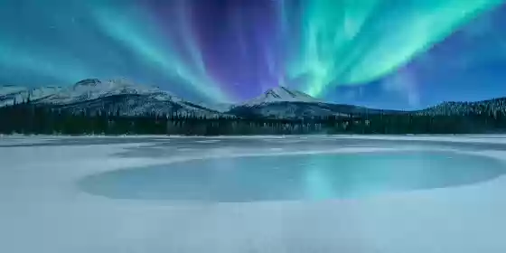 Dietrich River Panorama No 4 The aurora over the Dietrich River in Northern Alaska.