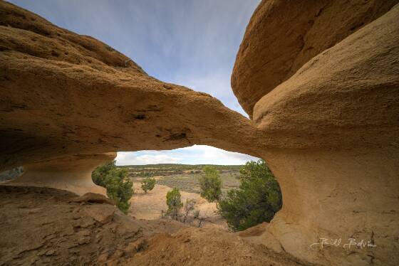 Caballo Canyon Triple Arch Caballo Canyon Triple Arch seen near Aztec, New Mexico.