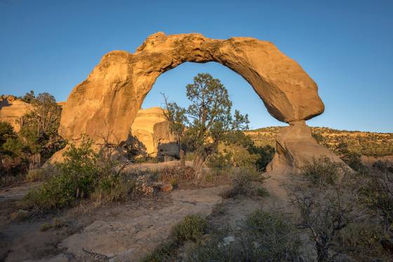 Cox Canyon Arch at Sunset 2 Cox Canyon Arch near Aztec, New Mexico