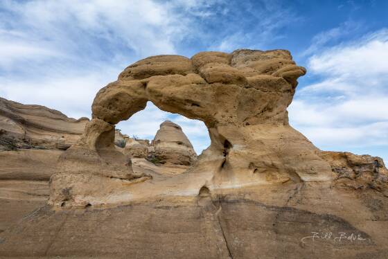 Rooftop Arch Drone SHot Drone's eye view of Rooftop Arch near Aztec, New Mexico.