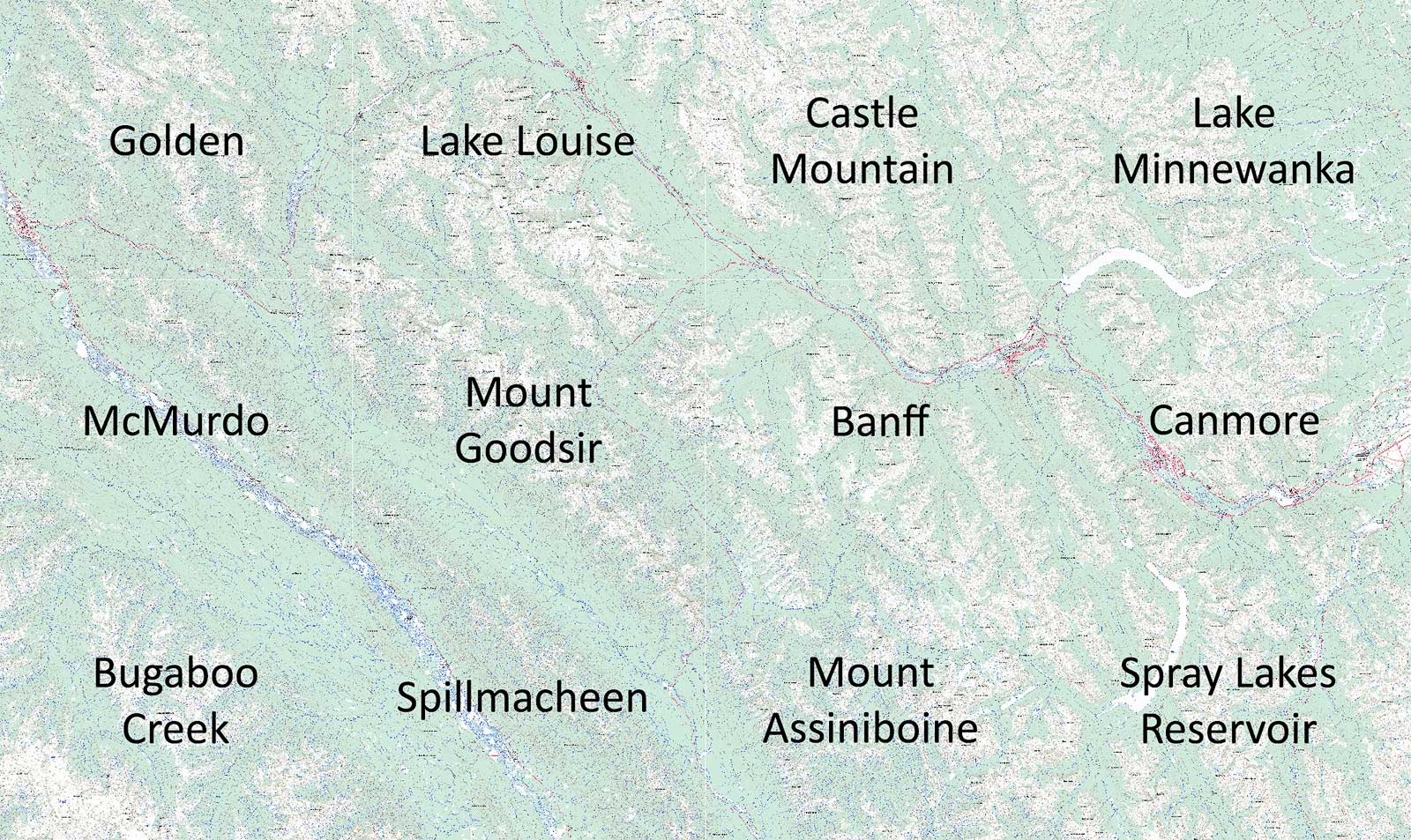 Banff Area Topo Maps