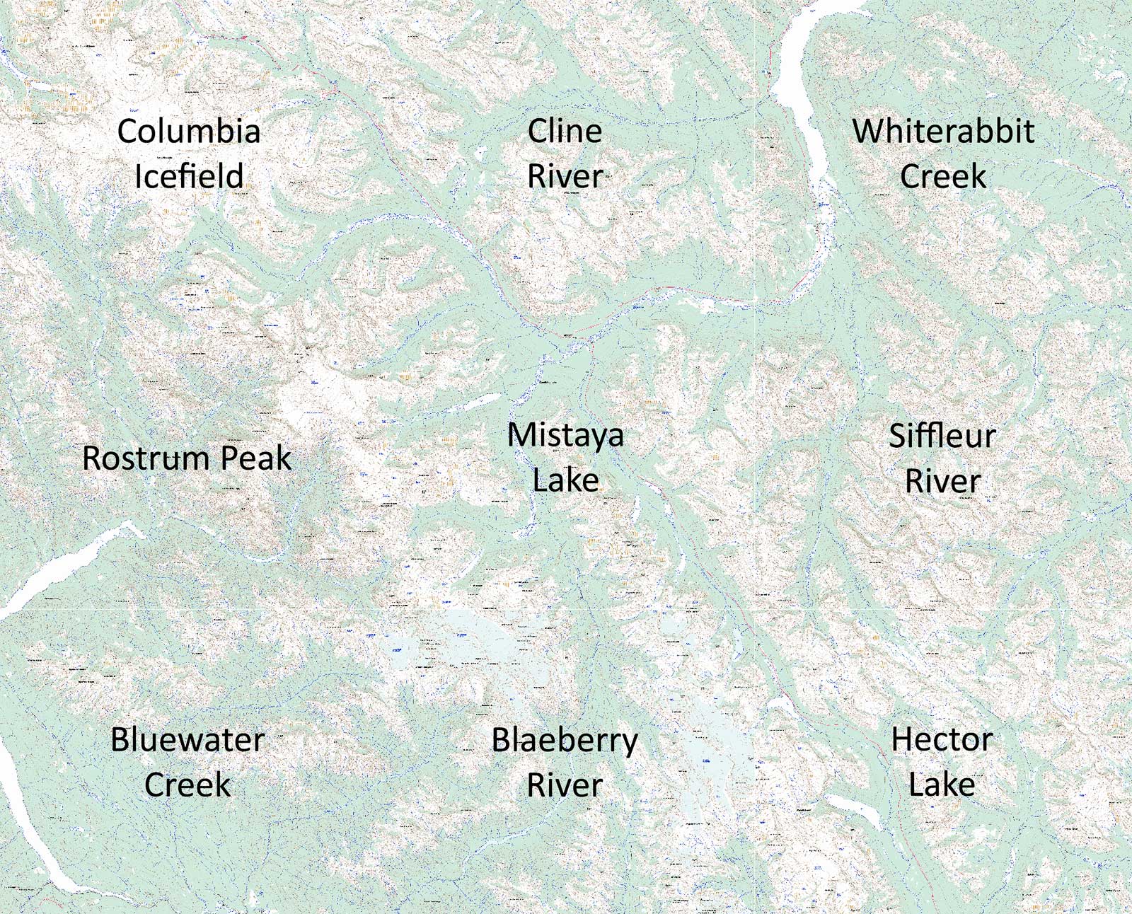 Icefields Parkway Topo Maps