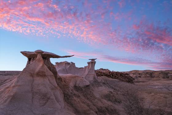 Bisti Wings at Sunset The Bisti Wings in the Bisti Badlands, New Mexico