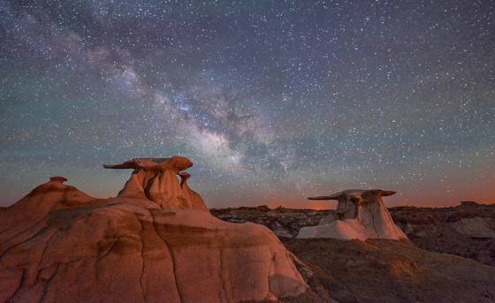 Starships and the Milky Way The Bisti Wings and the Milky Way in the Bisti Badlands, New Mexico