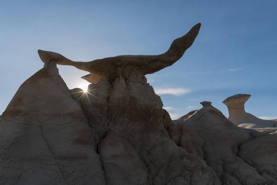 The Seal Sunburst 2 Sunburst seen below The Seal in the Bisti Badlandss, New Mexico