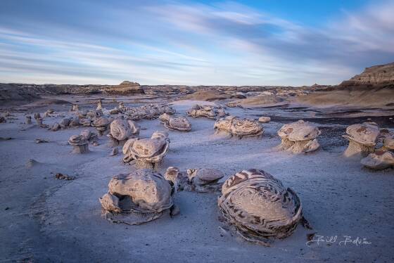 Long exposure The Cracked Eggs in the Bisti Badlands, New Mexico