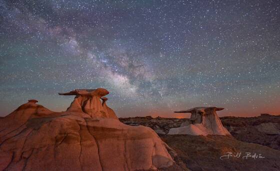 Starships and the Milky Way The Bisti Wings and the Milky Way in the Bisti Badlands, New Mexico