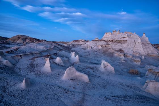 Blue Hour 2 Rock Formation in Alamo Wash, part of the Bisti Badlands in New Mexico