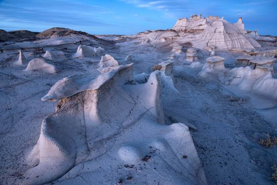 Blue Hour 3 Rock Formation in Alamo Wash, part of the Bisti Badlands in New Mexico
