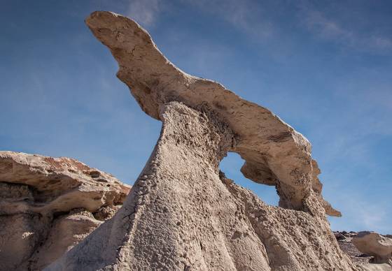 Table Rock Formation in Alamo Wash, part of the Bisti Badlands in New Mexico