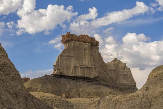 Caprocks 4 Rock Formation on the south side of Hunter Wash, part of the Bisti Badlands in New Mexico