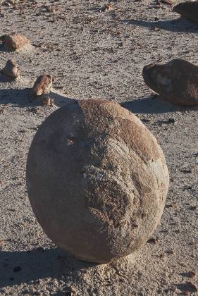 Egg 2 Unusual shaped Rock in Alamo Wash, part of the Bisti Badlands in New Mexico