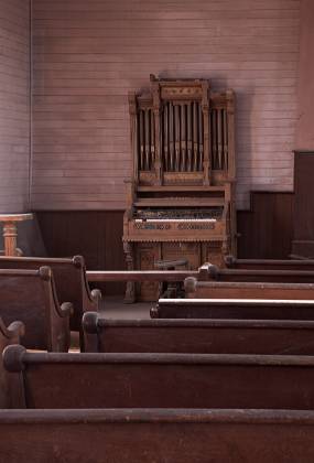 Church Organ Methodist Church in Bodie State Historical Park, California