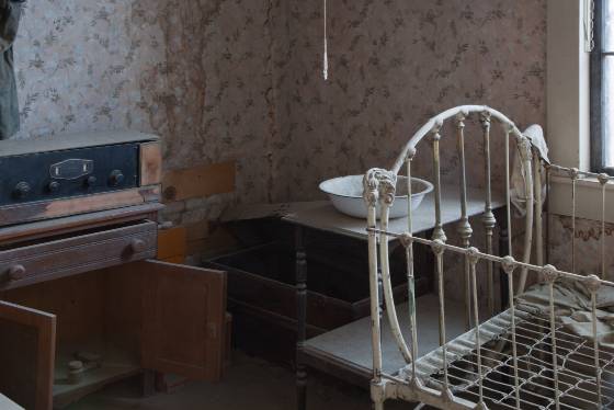 Miller House Bedroom Tom Miller House Bedroom in Bodie State Historical Park, California