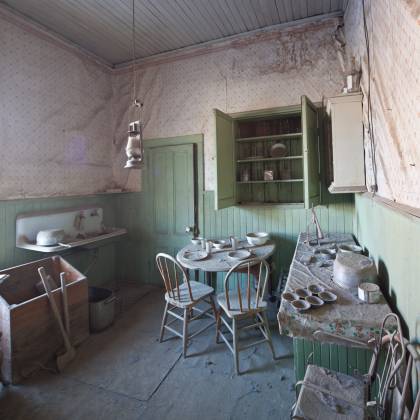 Miller House Kitchen No 1 Tom Miller House Kitchen in Bodie State Historical Park, California