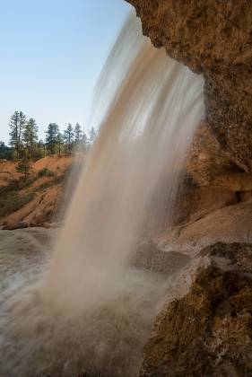 Tropic Ditch Falls seen from the side Tropic Ditch Falls seen from the side in Bryce Canyon National Park