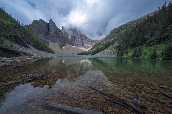 Lake Agnes Lake Agnes and the Devil's Thumb near Lake Louise in Banff National Park