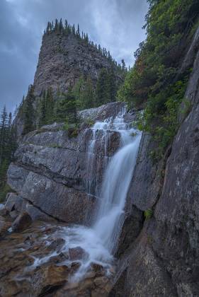 The Big Beehive The Big Beehive and Lake Agnes waterfall near Lake Louise in Banff National Park
