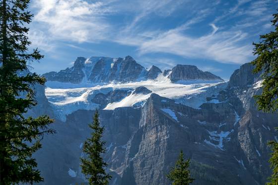 Fay Glacier Fay Glacier seen from Wenkchemna Trail near Lake Moraine in Banff National Park