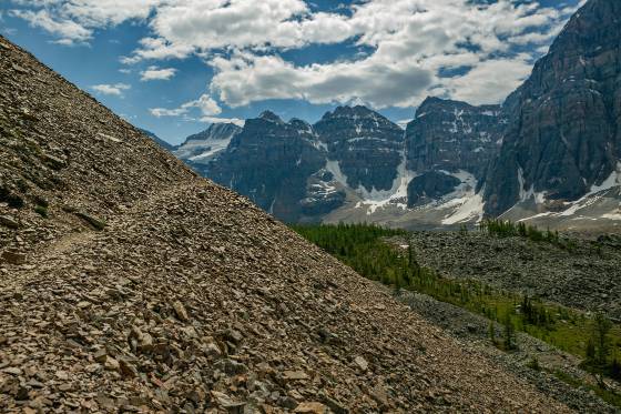 Wenkchemna Trail 2 Wenkchemna Trail near Lake Moraine in Banff National Park