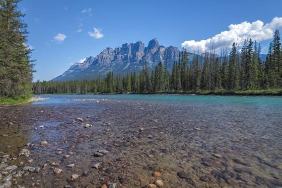 Bow River at Castle Junction The Bow River at Castle Junction in Banff National Park