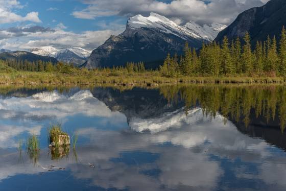 Mount Rundle 1 Mount Rundle Reflected in the Verrmilion Lakes, Banff National Park