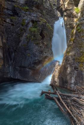 Natural Bridge Rainbow Natural Bridge on Kicking Horse River in Yoho National Park
