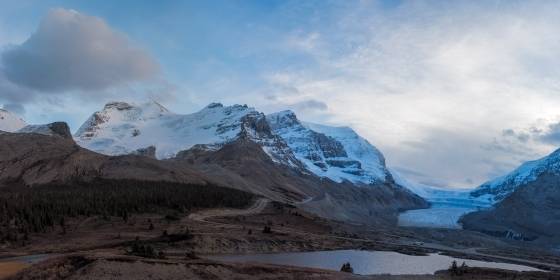The Columbia Icefield The Columbia Icefield seen from Icefields Parkway in Jasper National Park