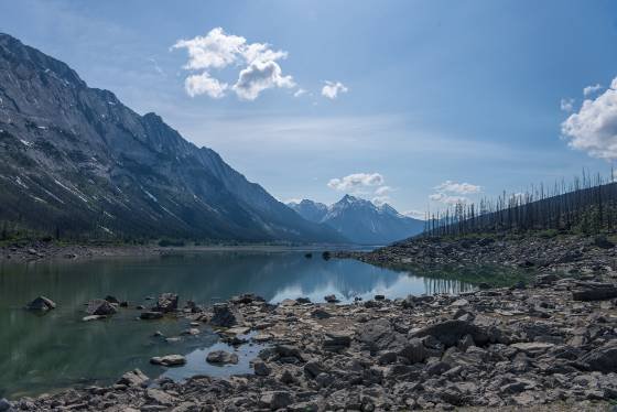 Mailgne Lake Maligne Lake seen from the northeast end in Jasper National Park