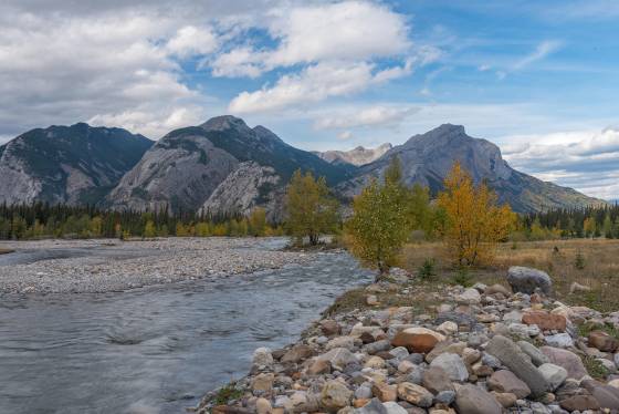 Fiddle River The Fiddle River seen from Yellowhead Parkway in Jasper National Park