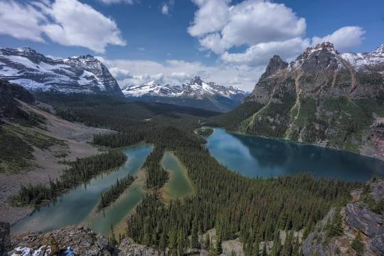 Opabin Prospect 1 Mary Lakes and Lake O'hara see from Opabin Prospect in Yoho National Park