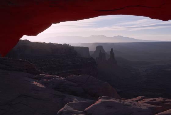 Framing Washerwoman Arch Mesa Arch framing Washerwoman Arch in Canyonlands National Park.