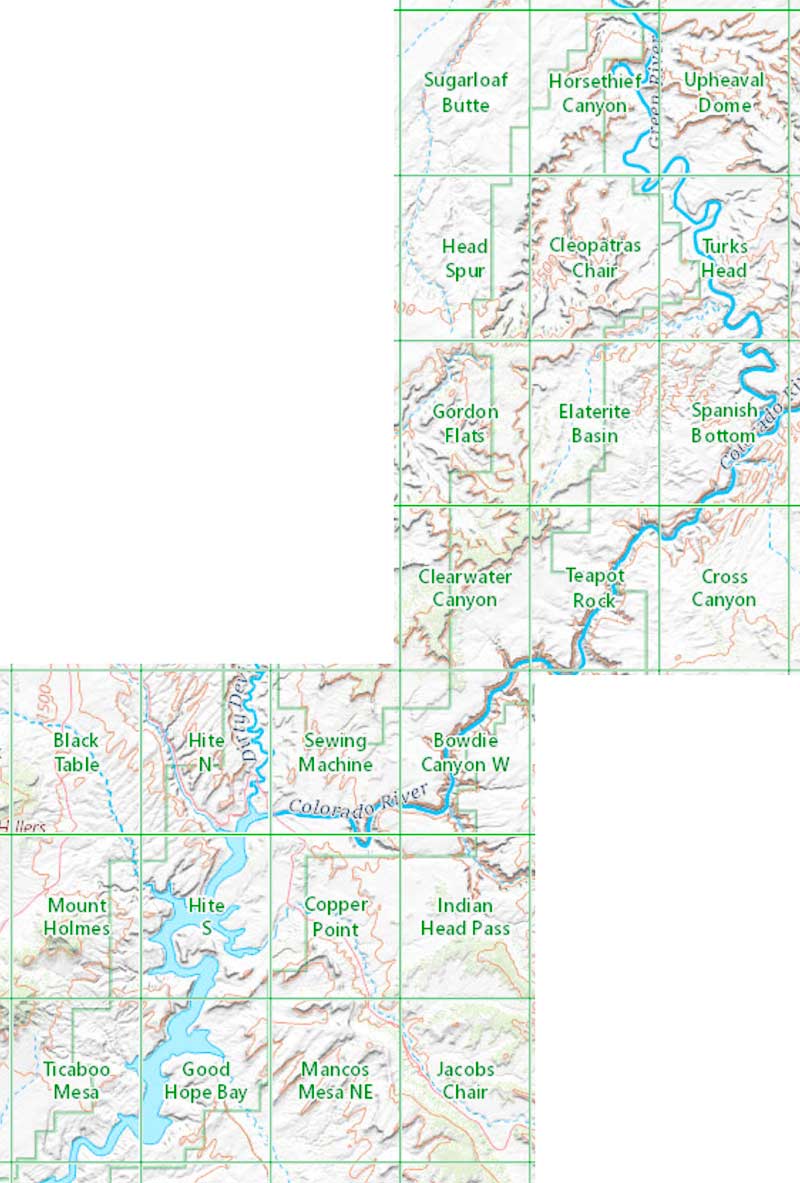 The Maze Topo Maps