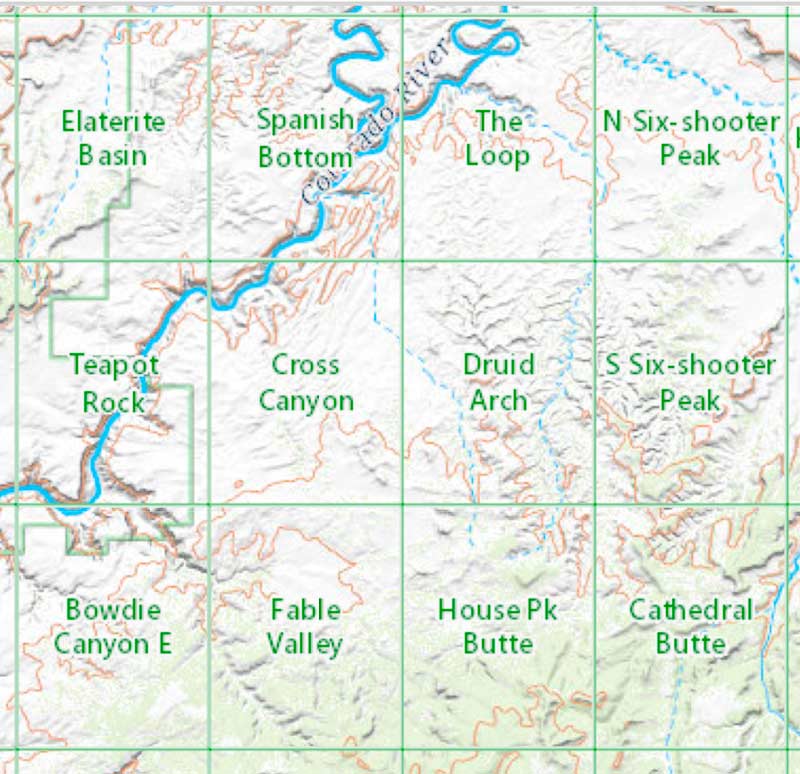 The Needles Topo Maps