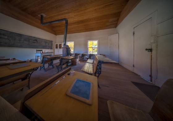 Fruita Schoolhouse Interior Fruita Schoolhouse in Capitol Reef National Park