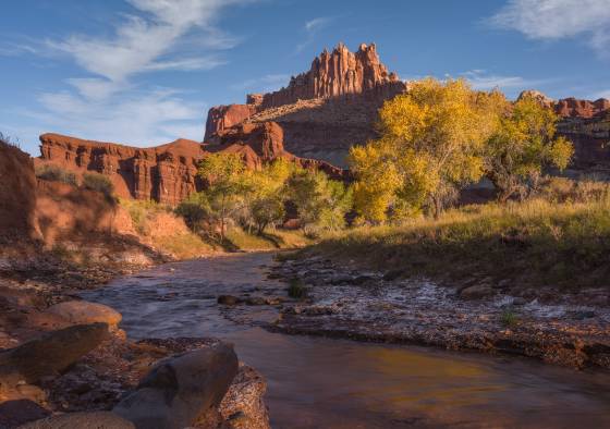 The Castle 3 The Castle and Sulphur Creek in Capitol Reef NP
