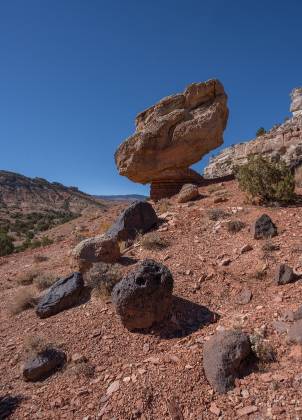 Big Hoodoo 2 Hoodoo near Hartnet Draw in Capitol Reef National Park