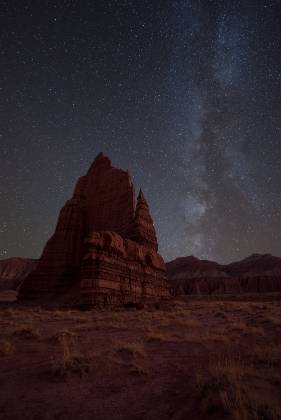 Temple of the Moon and The Milky Way 1 The Milky Way and Temple of the Moon in Capitol Reef National Park