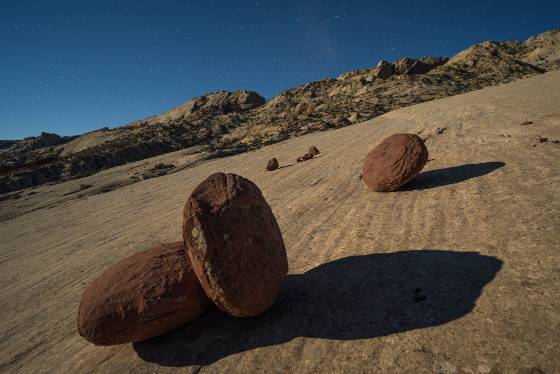 Hamburger Rocks under Full Moon 4 Full Harvest Moon lighting the Hamburger Rocks in Capitol Reef National Park