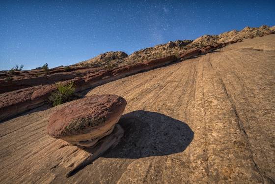 Hamburger Rocks under Full Moon 6 Full Harvest Moon lighting the Hamburger Rocks in Capitol Reef National Park