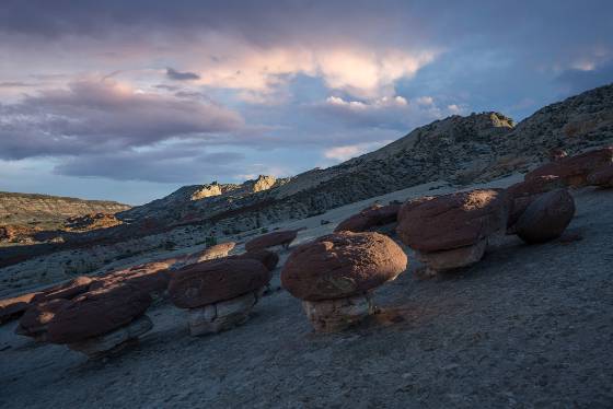 Last Light at the Hamburger Rocks Sunset at the Hamburger Rocks in Capitol Reef National Park