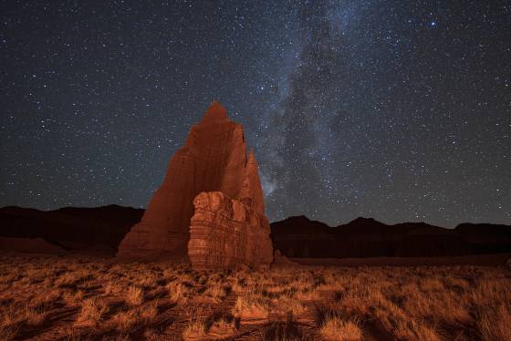 Temple of the Moon and The Milky Way 2 The Milky Way and Temple of the Moon in Capitol Reef National Park