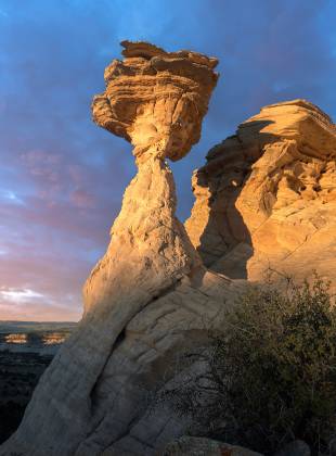 Balancing Rock Hoodoo Balancing Rock Hoodoo in Boulder, Utah at sunset