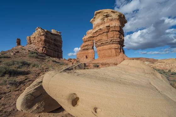 Burro Wash Arch seen from the Southwest Burro Wash Arch in Capitol Reef National Park, Utah