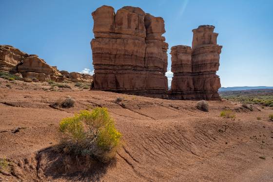 Notom Twin Rocks Notom Twin Rocks along the Notom-Bullfrog Road in Capitol Reef National Park