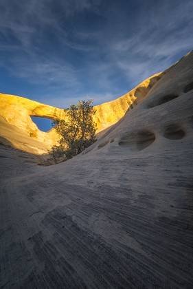 Cedar Wash Arch Sunrise 3 Cedar Wash Arch in Grand Staircase Escalante National Monument in Utah
