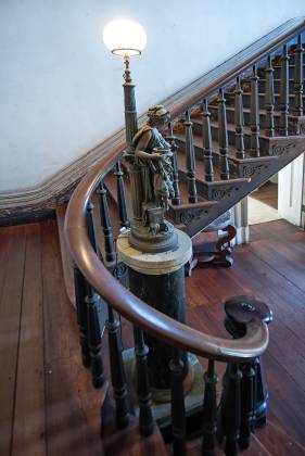 Staircase detail Stairway detail in the Aiken-Rhett House, Charleston, South Carolina