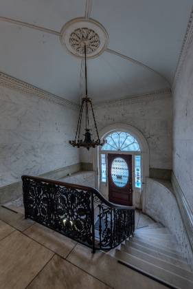 Staircase from above Stairway in the Aiken-Rhett House, Charleston, South Carolina