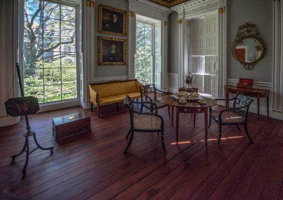 Oval Drawing Room 1 Oval drawing room at Nathaniel Russell House, Charleston, South Carolina